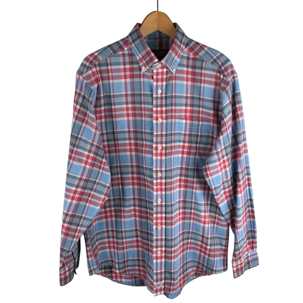 Vineyard‎ Vines Murray Shirt Mens M Plaid Button Down Cotton Long Sleeve Preppy - Picture 4 of 7